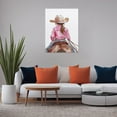thumbnail image 4 of AVOI Girl On A Horse Cowgirl Canvas Wall Art, Vintage Cowgirl Nursery Wall DecorGirl's Rustic Wall Art, Cowgirl Nursery Decor for Girl's Bedroom Nursery Room, Cowgirl Home Decor Unframe: 12x18in, 4 of 6