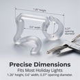 thumbnail image 2 of NOGIS Christmas Gutter Light Clips Hooks for Outdoor Hanging String Lights - 100pcs White Plastic Light Hanger Hooks for Outside Rope Lights, 2 of 7