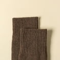 thumbnail image 3 of NTACZA Brown Women Socks Cotton Fleece Lined Thigh High Socks Warm Isulated Women Extra Long Stockings, 3 of 8
