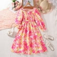 thumbnail image 2 of HIPYLO Girls Maxi Dress Little Girl Christmas Dress Brown Dresses Thanksgiving Outfit 18 Month Girl Dress Midi Kids Christmas Gifts Girls Ages 8-12, Hot Pink 10 Years, 2 of 8