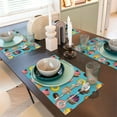 thumbnail image 6 of Placemats Set Of 4 / 6, Cupcake Donut Macaroon Prints Placemats For Dining Table Indoor/Outdoors Heat Resistant Washable Placemats 18" X 12", 6 of 8