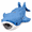 Blue, variant on Whale Shark Plush Toy, Soft Stuffed Animal, Cute Plush Doll Gift, 3 Color Options Pink Blue Gray
