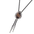 thumbnail image 1 of Qarigey Auténtica corbata de bolo de para disfraz de rodeo estilo americano Accesorios de disfraces Marrón, 1 of 1