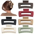 thumbnail image 4 of Genwiss 4 Inch Big Hair Claw Clips, 6 Pcs, Large Rectangular Nonslip Acrylic Clips for Thick Hair, Women and Girls, 4 of 8