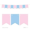thumbnail image 1 of Signature Pink and Blue Gender Reveal Baby Shower, Hanging Pennant Banner, Blank Pennants, 1 of 2