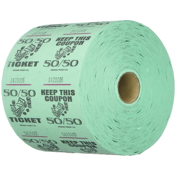 MUNCIE Nouveauté COMPANY Vert 50/50 Billets de Tirage : Rouleau de 1000