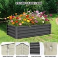 thumbnail image 2 of CazToi 2-Pack 6x3x1.5 ft Galvanized Raised Garden Beds Large Outdoor Planter Boxes with Open-Base & Wave Panels, 2 of 9