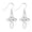 silver, variant on Celtic Cross Earrings: Women Heart-shaped 925 Sterling Silver Earring Infinity Eternity Irish Love Religious Belief