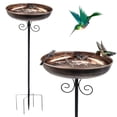 thumbnail image 3 of Tazón Alimentación Baños Pájaros Baño Metal para El Exterior La Del Jardín (cobre), 3 of 8