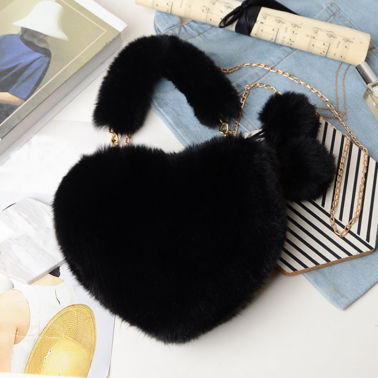 heart fur Drawstring bag／ブラウン Scye(サイ)のSoft Leather Drawstring Bag通販 | 集英社HAPPY