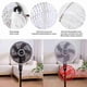thumbnail image 2 of 18 Pulgadas Simple Negro Grande Cubierta Del Ventilador Anti-pinch Linterna Protector Piso A Techo P2W6, 2 of 4