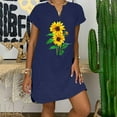 thumbnail image 2 of Summer Women Linen Mini Dress Trendy Casual Floral Sundresses 2025 Beach Vacation Travel Comfy Cap Sleeve Tshirt Dresses Classic Cute Floral Sun-Dresses Vacation Beach Dress, 2 of 6