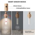 thumbnail image 2 of Rongmo LED Wooden Wall Sensor Light Ash Wood Warm White USB Rechargeable, 2 of 5