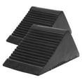 thumbnail image 1 of OUNONA 2pcs Triangular Rubber Chocks For Cars Black Tire Stops For Garage Floor, 1 of 8