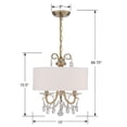 thumbnail image 4 of Othello 3 Light Vibrant Gold Chandelier, 4 of 7