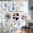 thumbnail image 5 of Extra Long Shower Curtains,72"x84" Wild Plant Floral Shower Curtain with Hooks for Bathroom,Modern Bathroom Curtain,Water Repellent Polyester Fabric Bath Curtain for Bathroom Decor, 5 of 6