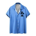 thumbnail image 1 of Camisas de Manga Larga para Hombres Blusa Cómoda de Cuello de Impresión, Camisa Casual de Poliéster para Uso Diario, de Fiesta Y de Primavera de Verano, 1 of 4