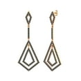thumbnail image 2 of Boucles d'Oreilles Pendantes Rondes en Argent Sterling 925 Rose Vermeil Labradorite pour Femmes, 2 of 4