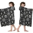thumbnail image 4 of Black Occult Symbol Pattern Hooded Bath Towel，50"x30" for Ages 3 To 12 Kids, Quick Dry Lightweight Soft Microfiber Hood Beach Towel Cover Up for Kids, 4 of 7