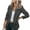 Black gray, variant on Womens Open Front Long Sleeve Work Office Jackets Blazer Solid Color Casual Blazers