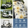 thumbnail image 6 of Vibrant Flowers Pattern Microfiber Golf Cart Front Seat Protector 51" x 31" Towel Style Cover for Golf Carts, 6 of 8