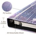 thumbnail image 3 of FORMRS 3 Ring Photo Album 4"x6" Self Adhesive Large Capacity PU Leather Cover, Purple Forest, 3 of 8