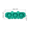 thumbnail image 2 of Unique Bargains Silicone Shot Glass Ice Mold, 3 Hole Octagon Ice Cube Tray for Freezer or Home Use, Holds 1oz Each, Dark Green, 2 of 7