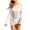 White, variant on EQWLJWE Cover Ups for Women,Hollow Out Swim Cover Up Knit Summer Outfits Long Sleeve One Shoulder Beachwear Gift Black S