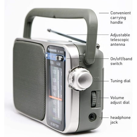 Panasonic - Portable Digital AM/FM Radio - Silver