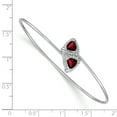 thumbnail image 2 of Primal Gold 14 Karat White Gold Garnet and Diamond Flexible Bangle, 2 of 4