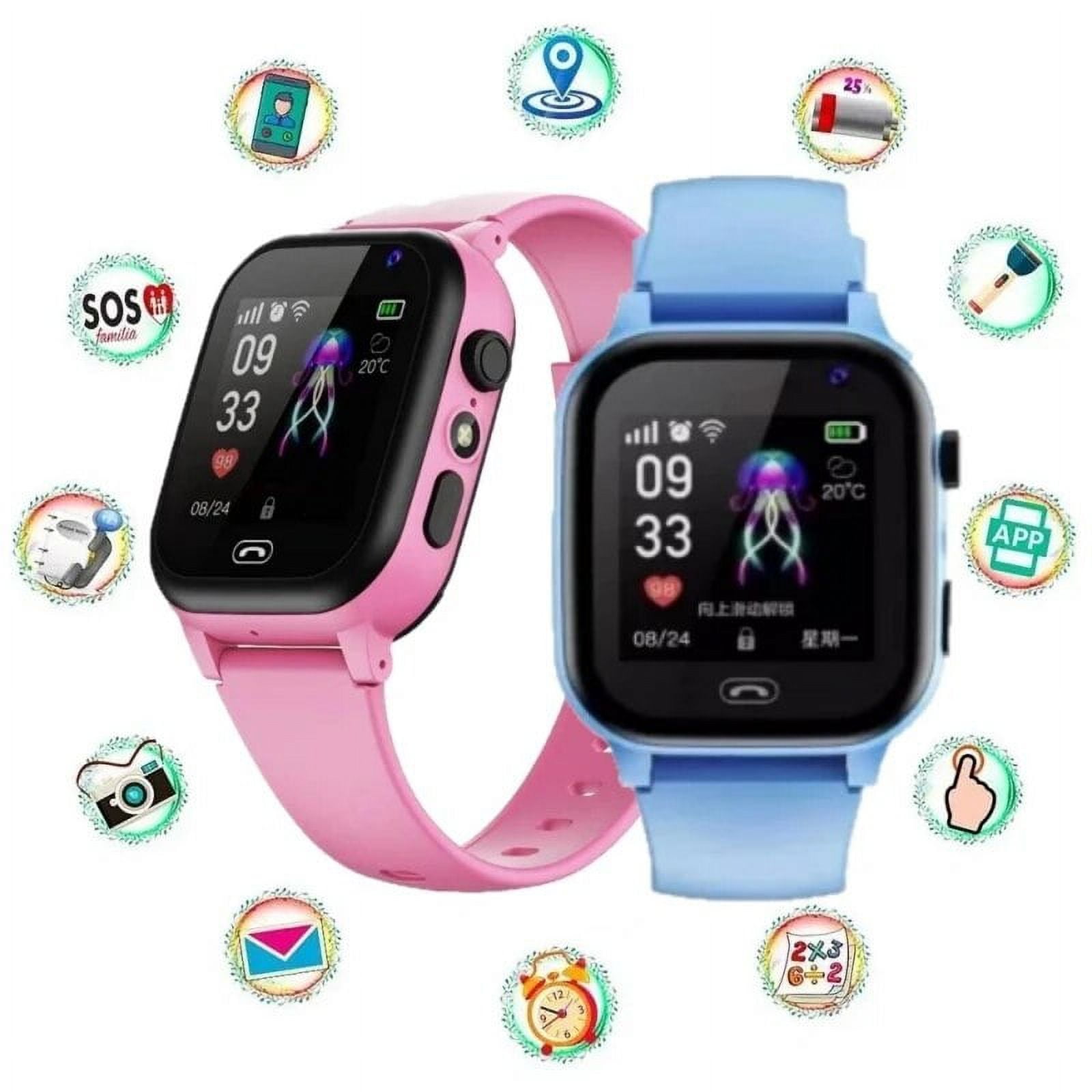 Senbaida Kids 4g Smart Watch Sos Gps Location Video Call Sim Card For Children Smartwatch Camera Waterproof Watch For Boys Girls Relojes Pink 2 Other