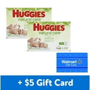 [Free $5 Gift Card] Huggies Natural Care Unscented Baby Wipes, 16 Flip Top Packs (896 Total Wipes)