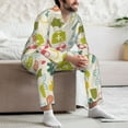 thumbnail image 7 of Honeii Medical Icons Pattern Mens Pajamas Set,2pcs Men's Lounge Long Sleeve Sleep Shirt and Pajama Bottoms Sleepwear Set,Mens Pjs Sets-XX-Large, 7 of 7
