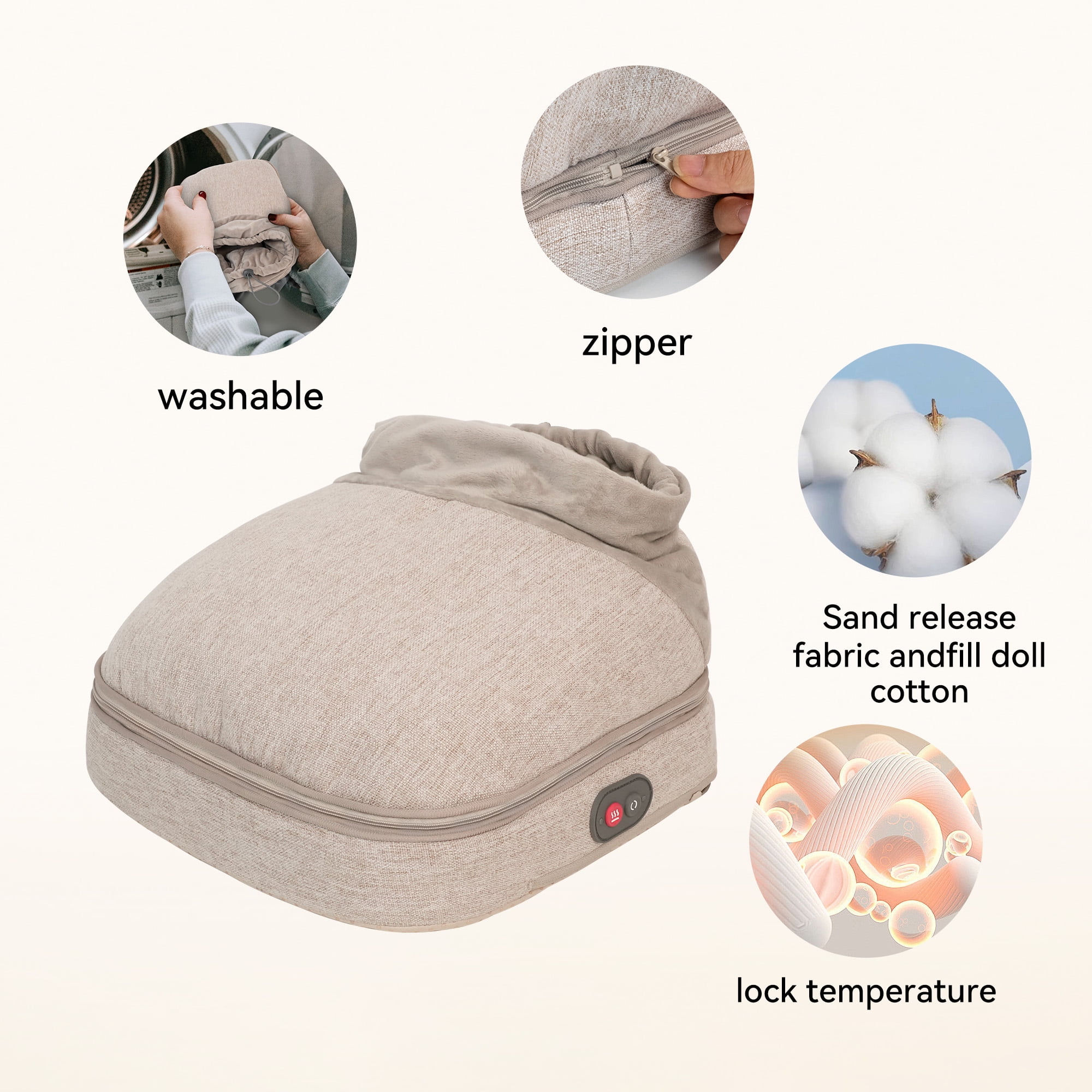 Snailax Foot Massager with Heat, Foot Warmer with 3 Vibration & 2 Heating, Gifts
