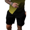 thumbnail image 4 of DYMADE Men Casual Zipper Lapel Short Sleeve Shirt And Shorts 2PCs Set, 4 of 4