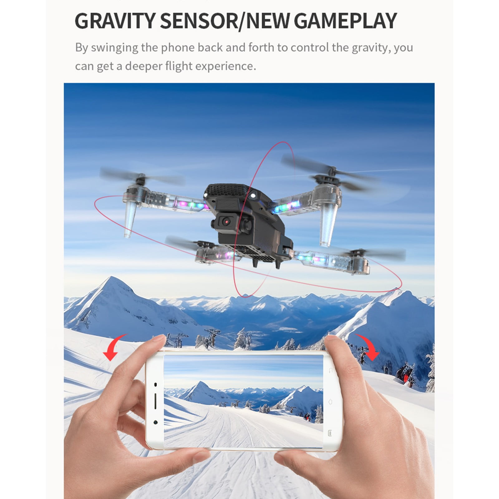 Drone with 1080P Camera, Foldable WiFi FPV RC Quadcopter with Altitude Hold, Long Flight Time for Beginners