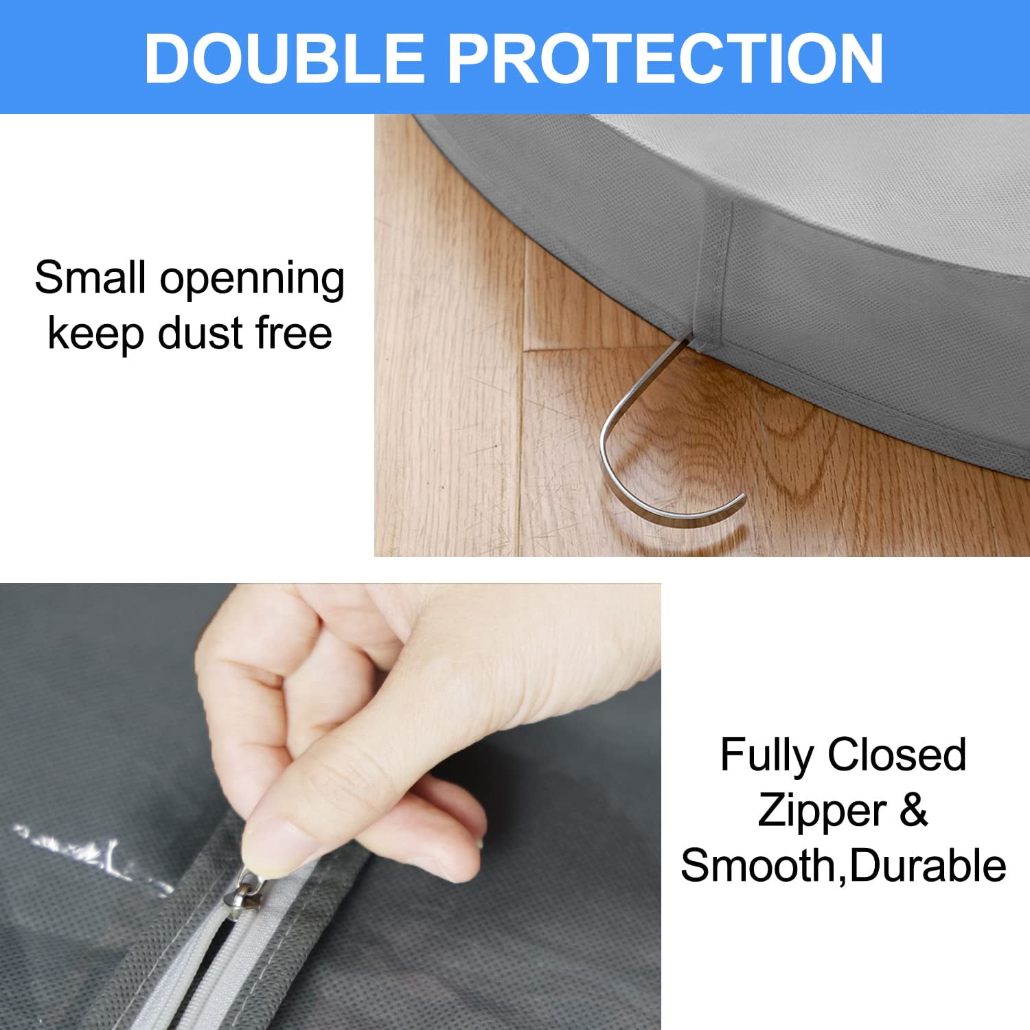 Emlimny 2 Packs   Garment Bags,40" Clear Suits Covers with 4" Gussetes for Hanging Clothes Closet Storage Travel, Plastic Protector for Coat, Jacket, Sweater, Shirts
