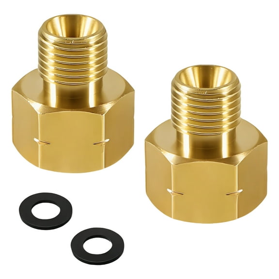 2Pcs Hose Connectors Replacement Brass Adapter Converter 3/8Inch Female to 1/4Inch Male Thread Hose Fittings