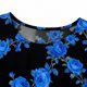 thumbnail image 5 of TaTaai Stretchy Lightweight Rose Print Women's Loose Fit Long Sleeve Round Neck Top Classic Neckline for Commute Casual Holiday Wear Gift, 5 of 7