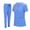 Ceil Blue, variant on M&M SCRUBS Women's Essential Jogger Scrub Set Nursing Uniform 10 Pockets Stretch Scrub Top and Pant (Ceil Blue, X-Large)