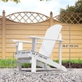 thumbnail image 3 of Outsunny Chaise Adirondack Classique avec Porte-Gobelet pour Cour Arrière Blanc, 3 of 10
