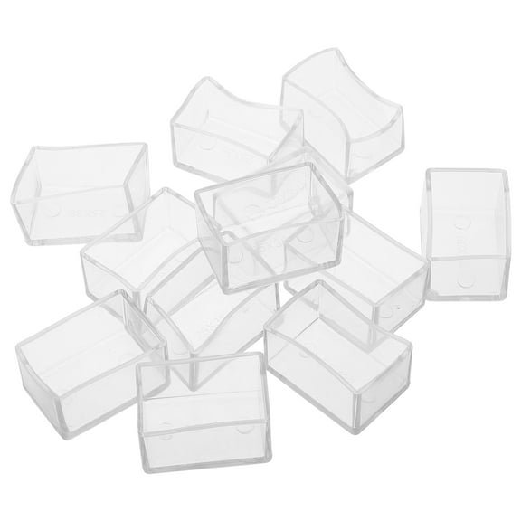 12 Pcs Clear Thickened Plastic Chair Leg Covers Noise Reducing Floor Protectors Chair Leg Caps Socks Patio Furniture Feet Caps