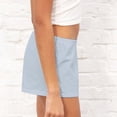 thumbnail image 4 of Shorts for Women Summer Elastic High Waisted Pajama Low Waist Striped Cute Floral Pj Bottoms Comfy Sleep Casual Jean Shorts S-M, 4 of 7