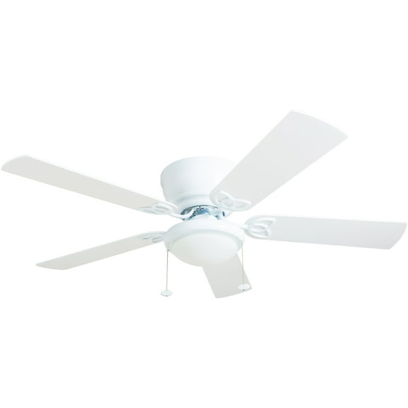Prominence Home Benton 52" White Low Profile Ceiling Fan with Light
