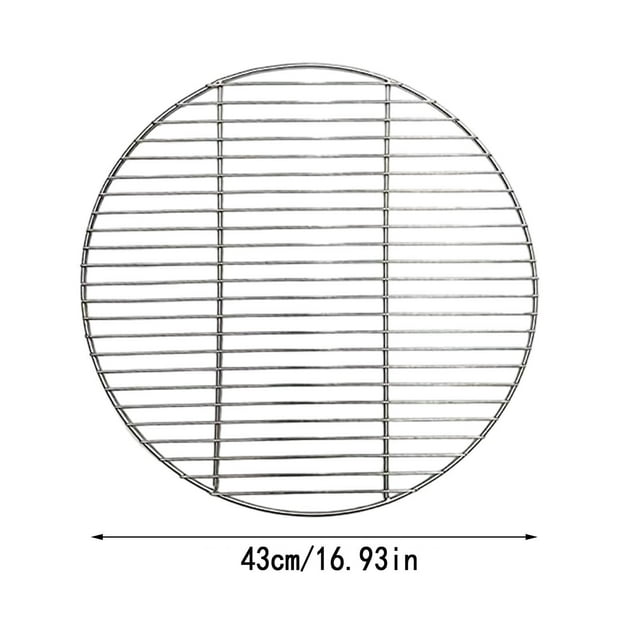 UsRHHA Grille Ronde en Acier Inoxydable pour Gril BBQ, Grille de Cuisson 30/35/40 cm Plateau de Cuisson pour Camping Pique-Nique Jardin, Grille de Gril à Répartition Uniforme de la Chaleur