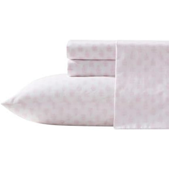 - Queen Sheet Set, Crisp & Cool Cotton Percale Bedding with Deep Pockets, Lightweight for Year Round Comfort, Bed Sheets with Matching Pillowcases (Francesca Pink)