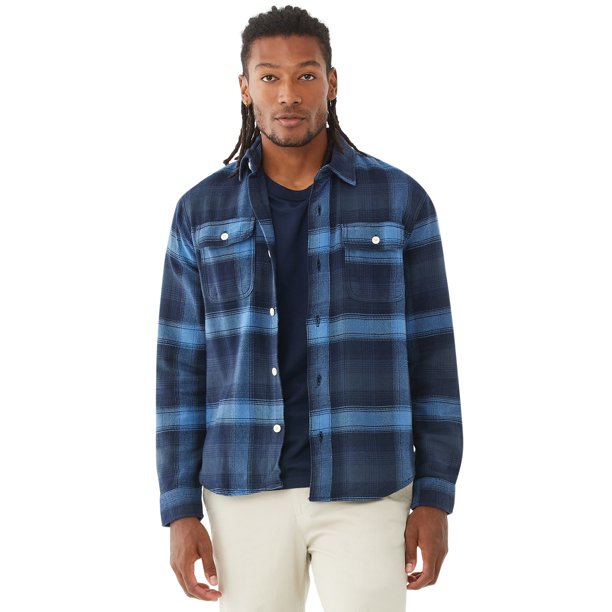 men's 2 pocket flannel shirts