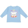 thumbnail image 3 of Inktastic I'm Two with Flowers and Cute Llama Cake Girls Long Sleeve Toddler T-Shirt, 3 of 5