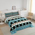 thumbnail image 3 of Erosebridal Blue Aztec Patchwork Bedding Full Comforter Set, Rustic Cow Skull Tribal Dreamcatcher Down Comforter, Reversible 3 Pieces, 3 of 8
