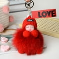 thumbnail image 2 of yuehao keychains furry sleeping baby keychain with sleeping pompon, suitable for babies, handbags or car pendants, keychains o, 2 of 2